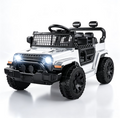 EVOKEDEN 12V Remote Control Ride On Car for Kids, Electric Toddler Car with Spring Suspension, LED Lights & Music, White